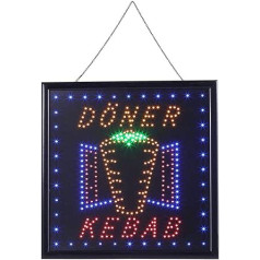Cocoarm LED Light Sign Neon Light Sign Window Door Hang Sign Highlights Decoration (Doner Kebab)