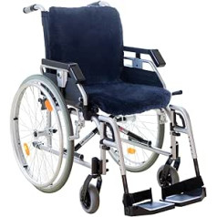 CHRIST jēra ādas ratiņkrēsla spilvens sēdeklim un atzveltnei, ratiņkrēsla sēdekļa pārvalks un sēdekļa spilvens izgatavots no īstas kažokādas, pieejams antracīta krāsā, 45 x 85 cm