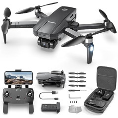 Holy Stone HS720R GPS drons ar 3 ass Gimbal 4K ledus kameru, 3 km tālsatiksmes 5G transmisija, bezsuku motors, sekojiet man, automašīnas atgriešana, 26 min. Lidojuma laiks RC kvadrokopters iesācējiem, pieaugušajiem