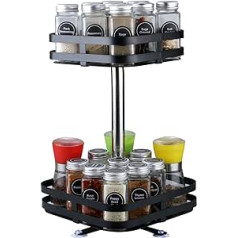 Square Lazy Susan 2 Tier Organiser