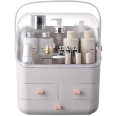 3 Layer Desk Cosmetic Storage Box Makeup Organizer Transparent Separation Dressing Table Makeup Organizer Portable 35.5 x 28 x 18 cm