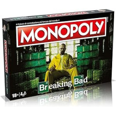 Hasbro Winning Moves — Breaking Bad Monopoly galda spēle, itāļu izdevums | Vecums 18+, kolekcionējami žetoni, valoda — itāļu