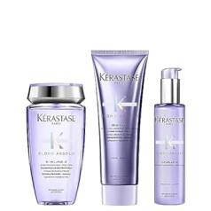 Kérastase Blond Absolute Nourishing Routine with Shampoo, Conditioner and Serum for Bleached, Highlighted or Naturally Blonde Hair, with Hyaluronic Acid