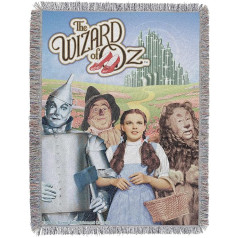 Warner Brothers Wizard of Oz, gewebter Wandteppich, Überwurf, 122 x 152 cm, Mehrfarbig