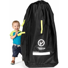 VolkGo Gate Check Bag für Einzelschirm-Kinderwagen, langlebig und leicht, wasserabweisend, Kordelzug-Verschluss mit verstellbarem Schloss, Gurtbandgriff, inkl. Stretch-Reißverschluss