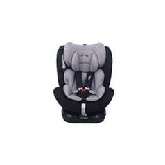 YALION 360° bērnu sēdeklītis ar Isofix autokrēsliņu grupa 0+/1/2/3 (0-36 kg) bērnu autosēdeklīša sānu aizsardzība, pastiprināts galvas balsts, 5 punktu drošības jostas sistēma, 0-12 gadi, ECE R44/04, melns + Pelēks