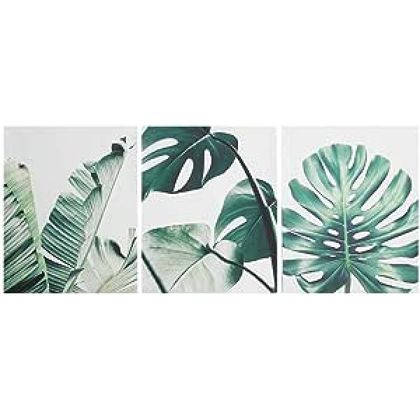 3pcs/set wall art canvas, 40 x 50 cm art print leaves, botanical wall art, modern style painting on canvas, decorative picture for home office decoration (without frame, 15.8 x 19.7 inches)