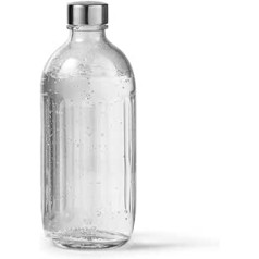 Aarke Glass Bottle for Carbonator Pro, Dishwasher Safe, with Stainless Steel Details