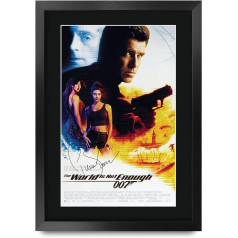 HWC Trading A3 FR Džeimss Bonds — pasaulei nepietiek Filmas plakāts Pīrss Brosnans ar parakstu, dāvana, kas izstrādāta A3 formāta formātā, drukāts autogrāfs, filma Dāvanas Fotoattēlu displejs Drukāt