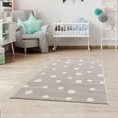 Fashion4Home Kids' Carpet DOTS l Dotted l Oeko-Tex seal | Colour: Beige | Children's room/Youth room