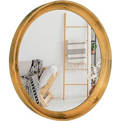 JIYUERLTD 14 collu sienas spogulis Koka retro spogulis dekoratīvs HD spogulis vannas istabai, ieejai, viesistabai un pulvera istabai, guļamistabai