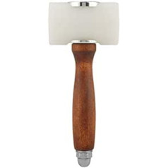 Fdit Leather carving hammer, cowhide leather, sewing, DIY leather craft hammer, nylon T head with wooden handle