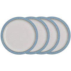 Denby Elements 381048904 Medium Plate Set, Blue, 22 x 22 x 2.5 cm