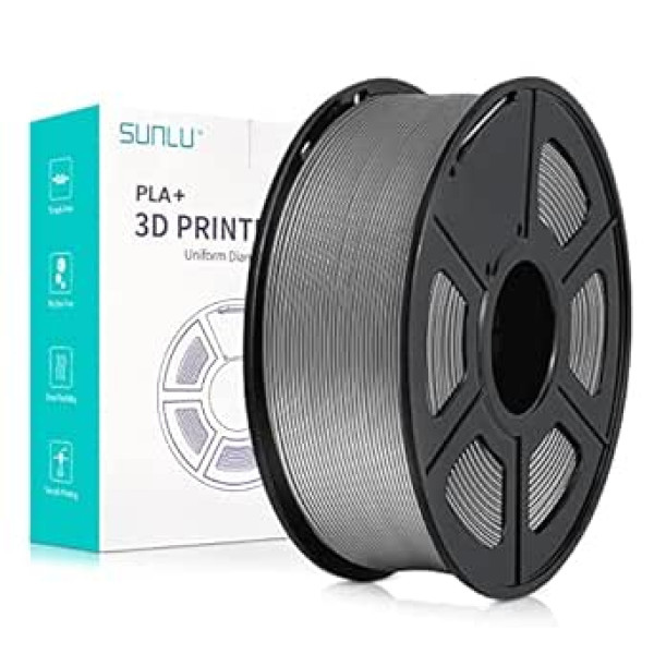 Sunlu 3D printera kvēldiegs PLA Plus, 1,75 mm PLA kvēldiegs, 3D drukas pavediens, zema smaka, izmēru precizitāte +/- 0,02 mm, (2,2 mārciņas) 1 kg 3D kvēldiega spole