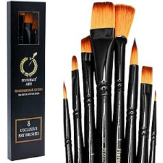 Pinturale Brush Set Acrylic Paints for Professionals, 8-Piece Brush Set for Acrylic Paints and Oil, Handmade, Acrylic Brush, Oil Brush, Brush Set Painting, Artist Brushes