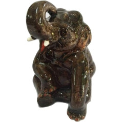 B2SEE LTD - Elephant Money Box - Ceramic - Piggy Bank - Safe - Gift Figure Original Eyecatcher Money Elephant Trunk Tall