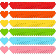 120 Pieces Whiteboard Magnets, Refrigerator Magnets, Dry Board Magnets, Mini Colorful Heart Shaped Magnets, Teacher Supplies for Home, Classroom, Office, Fridge, School (6 Colors, 1.5 inch)