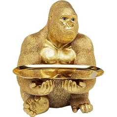 Kare Design statuete Gorilla Butler, Zelts, Plaukts, Dekorācijas, Dāvanu preces, Aksesuāri, (A/P/D) 37 x 28,5 x 32 cm