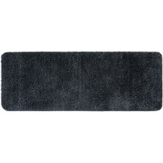 MIULEE Rug Bath Mat Bathroom Rug Non-Slip Washable Bath Mat Bed Rug Bath Mat Absorbent Shower Mat Foot Mat for Living Room Bedroom Bathroom 45 x 120 cm Dark Grey