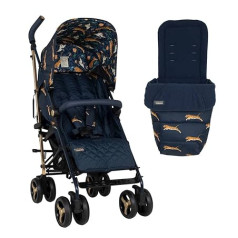 Cosatto Supa 3 Buggy with Footmuff - Lightweight Pram, From Birth up to 25 kg - Lightweight & Compact with Umbrella Folding, Large Basket, Drink Holder (On The Prowl)