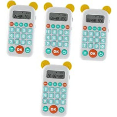 Abaodam Pack of 4 Oral Calculating Machine Games for Children Aged 4-8 Years Toy for Boys Aged 4-7 Years Educational Toy for Children 5-7 Electronic Tool Plastic