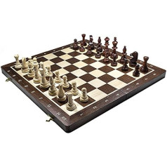Koka šaha komplekta turnīrs 5 WENGE — šaha galds un Stauntons Nr. 5