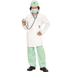 "ĀRSTS" (krekls, bikses, laboratorijas mētelis, cepure, sejas maska, stetoskops) - (128 cm / 5-7 gadi)