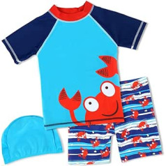 Achiyi Baby Little Boys 2-10T Sommer Bademode Zweiteiliger Rashguard Badeanzug Sonnenschutz Badeanzüge Strandbekleidung