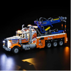 BRIKSMAX LED apgaismojuma komplekts Lego Technic lieljaudas evakuatoram - saderīgs ar Lego 42128 celtniecības bloku modeli - bez Lego komplekta