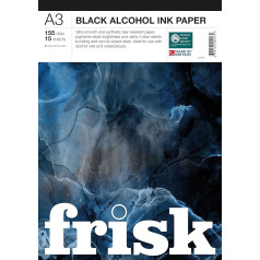 Frisk alkohola tintes papīrs 155gsm 15 loksnes A3 melns