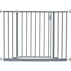 Safetots Extra Grid platiem gaiteņiem, 97 cm - 103 cm, pelēks, Baby Gate ar spiediena stiprinājumu, Drošības barjera gaiteņiem un lielām telpām, Vienkārša uzstādīšana