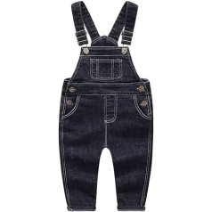KIDSCOOL SPACE Baby & Little Boys/Girls Blue Denim Dungarees Jeans Trousers