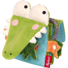 SIGIKID 42513 Active Book Crocodile PlayQ Girls and Boys Baby Toy Recommended from 6 Months, Picture Book, Green/Blue