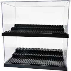 2 x Black Acrylic Display Case for Mini Figure Series Figure Blocks