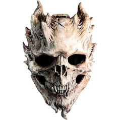 YQkoop galvaskausa maska Biedējoša Helovīna galvaskausa pilna sejas maska Biedējoša lateksa maska Cosplay Halovīna kostīmu ballītēm