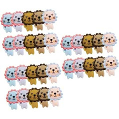 DIYEAH Pack of 30 Lion Silikona Pērlītes Kaklarota Košļājamā Kaklarota Silikona Manekena Ķēdes Aksesuāri Jauka Rotaļlieta Zobēšanai DIY Baby Silikona Pērlītes Zobu kopšanas Silikagels