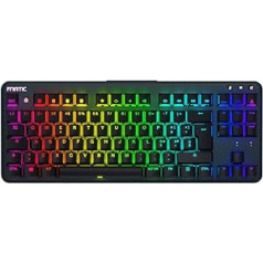 Fnatic miniStreak - LED Backlit RGB Mechanical Gaming Keyboard - Cherry MX Silent Red Switches - Small Compact Portable Tenkeyless Layout - Pro Esports Gaming Keyboard (IT Layout, QWERTY)