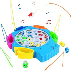 Fishing Game Fish Toy Fishing Toy Music Kids Boys Girls 3/4/5 Years, 3 Colours Random