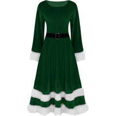 Weihnachtsbluse Damen, Elegante Party Festliches Weihnachten Kleider Kleidung Schöne Festival Winter Lustig Dirndl Kostüm Vintage Sexy Weihnachtsmotiv Langarm Ballkleid Dirndelkleider