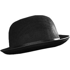 Fancy Dress Hat Mens Ladies Sizes 55 cm, 58 cm, 60 cm, Victorian Gent Fancy Dress Costume - black - black