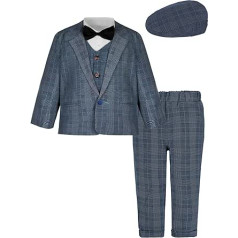 mintgreen Baby Boy Formal Wedding Suits, Christening Tuxedo Blazer Outfit, 5-Piece Set