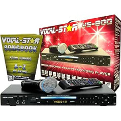 Vocal-Star VS-800 Bluetooth karaoke mašīnas sistēma dziedāšanas ierakstīšanai / partitūras dziedāšanai / atbalss kontrolei / DVD / CDG / CD