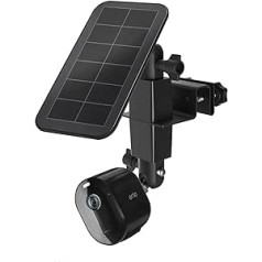 2 in 1 Gutter Mount for Arlo Solar Panel/Arlo Pro 3/Arlo Ultra/Arlo Ultra 2/Arlo Essential/Arlo Pro 4/eufyCam Outdoor Mount Accessories for Arlo Pro 4 and Arlo Solar Panel (Black, 1 Pack)