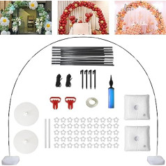 Kaucytue balonu arkas komplekts ar 10 pēdu regulējamu balonu arkas statīvu dzimšanas dienas svinību dekorēšanai kāzu bērnu duša