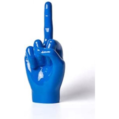 NENBOLEC Finger Gesture Statues Hand Sculpture Figures Decor Polyresin Arts Gift Blue 28 cm