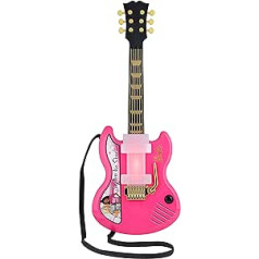 Barbie Kids Guitar with Integrated Music and Whammy Bar, Music Toy Guitar for Fans of Barbie Toy for Girls