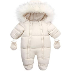 Baby Romper Winter Jacket Coat Warm Outwear Jacket Warm Baby Cute Plush Fluff Lined Winter Hooded Jacket Down Coat Toddler Children Winter Suit Clothes Costume Jacket Children Boys