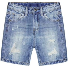 KIDSCOOL SPACE Baby boys denim shorts for little girls, torn, simple design, cute summer denim trousers