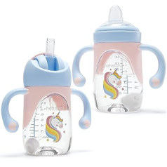 Baby Sippy krūzīte ar salmiņiem 6-12 mēnešu mazulim - kosmosa raķete