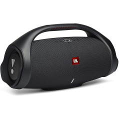 JBL Boombox 2 melnā krāsā — ūdensizturīgs Bluetooth skaļrunis ar iekštelpu un āra režīmu — līdz pat 24 stundām mūzikas baudīšanas ar vienu akumulatora uzlādi — Bluetooth 5.1